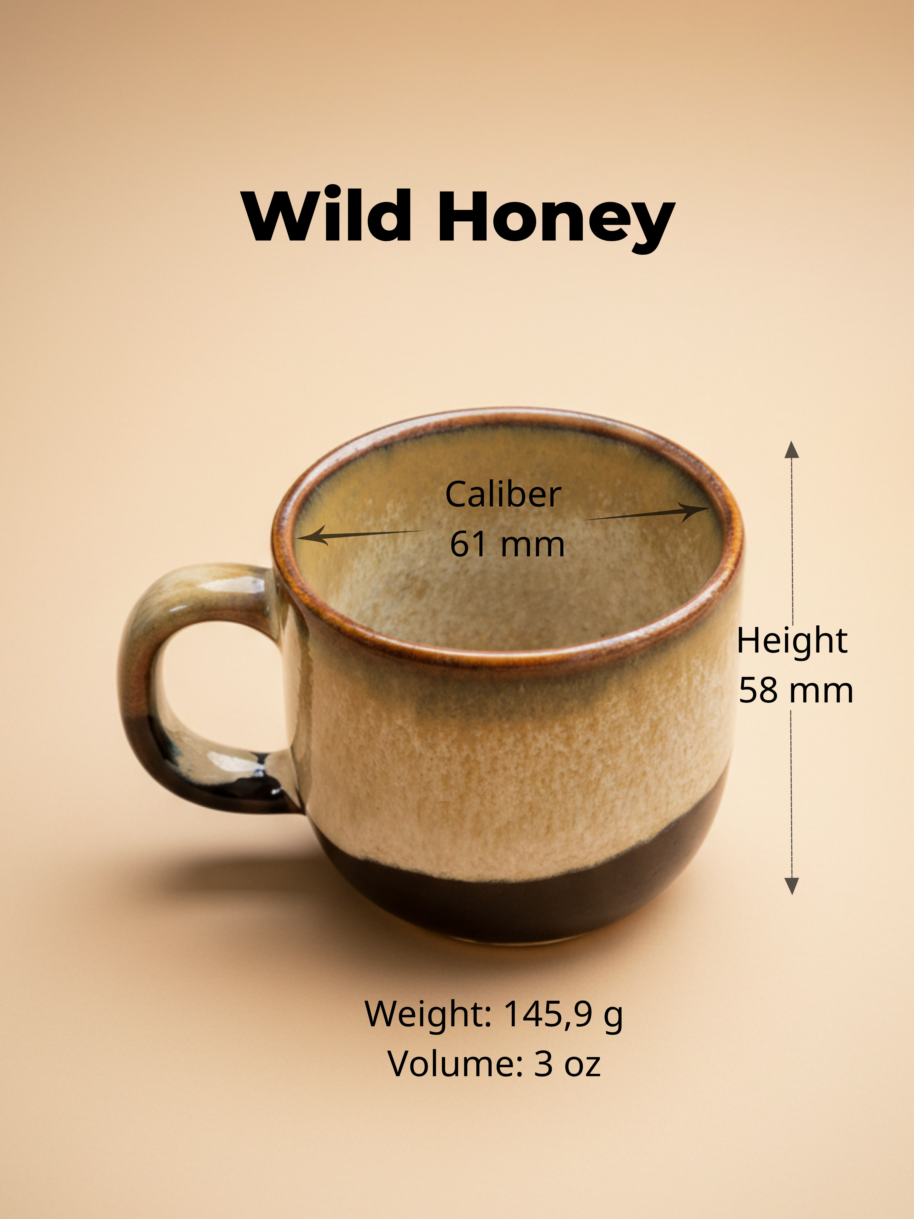 Handmade Ceramic Espresso Cup 3 oz – Demitasse Coffee Cup with Handle
