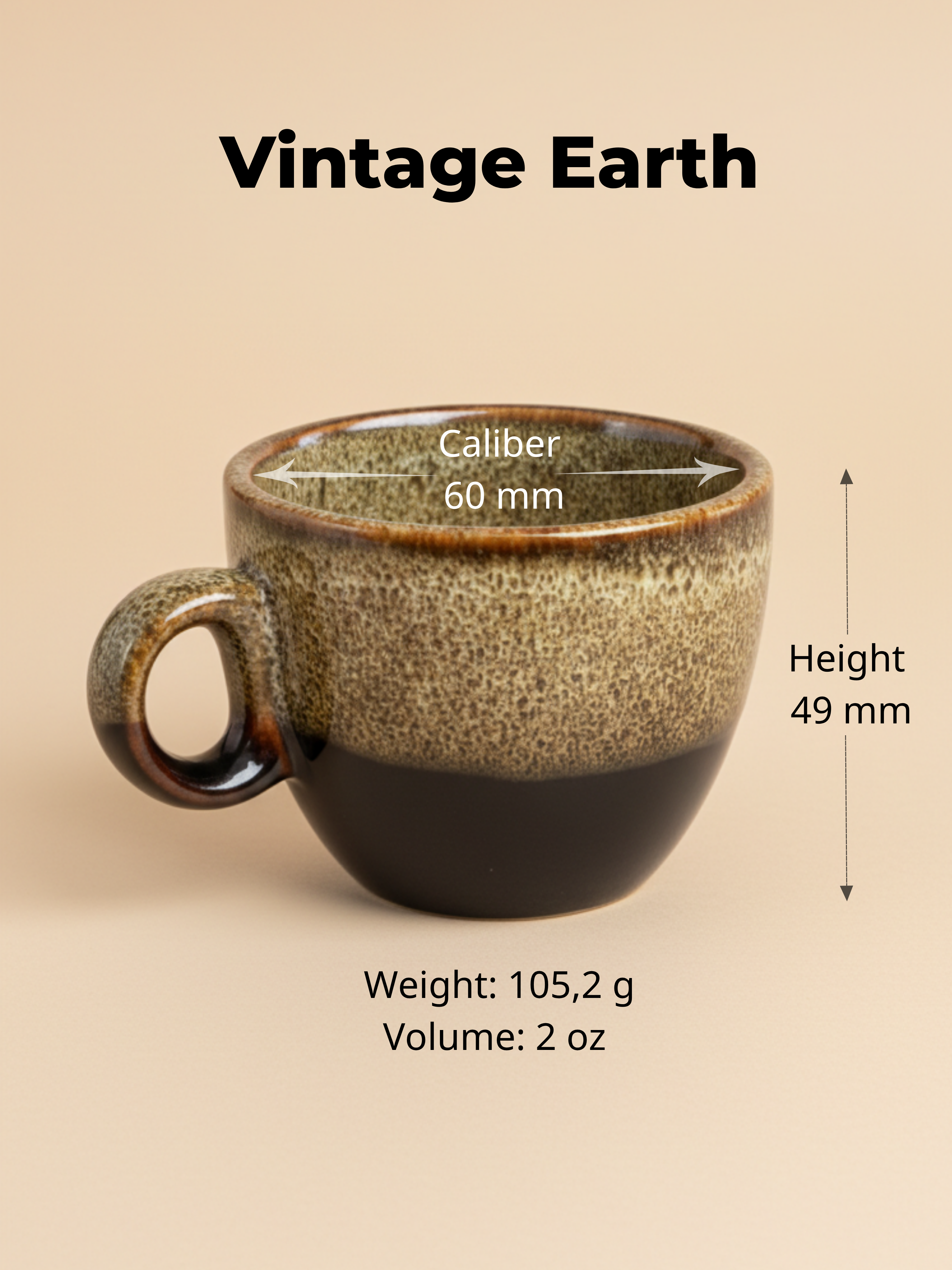 Handmade Espresso Cup 3 oz – Ceramic Ristretto Cup, Coffee Shot Mug