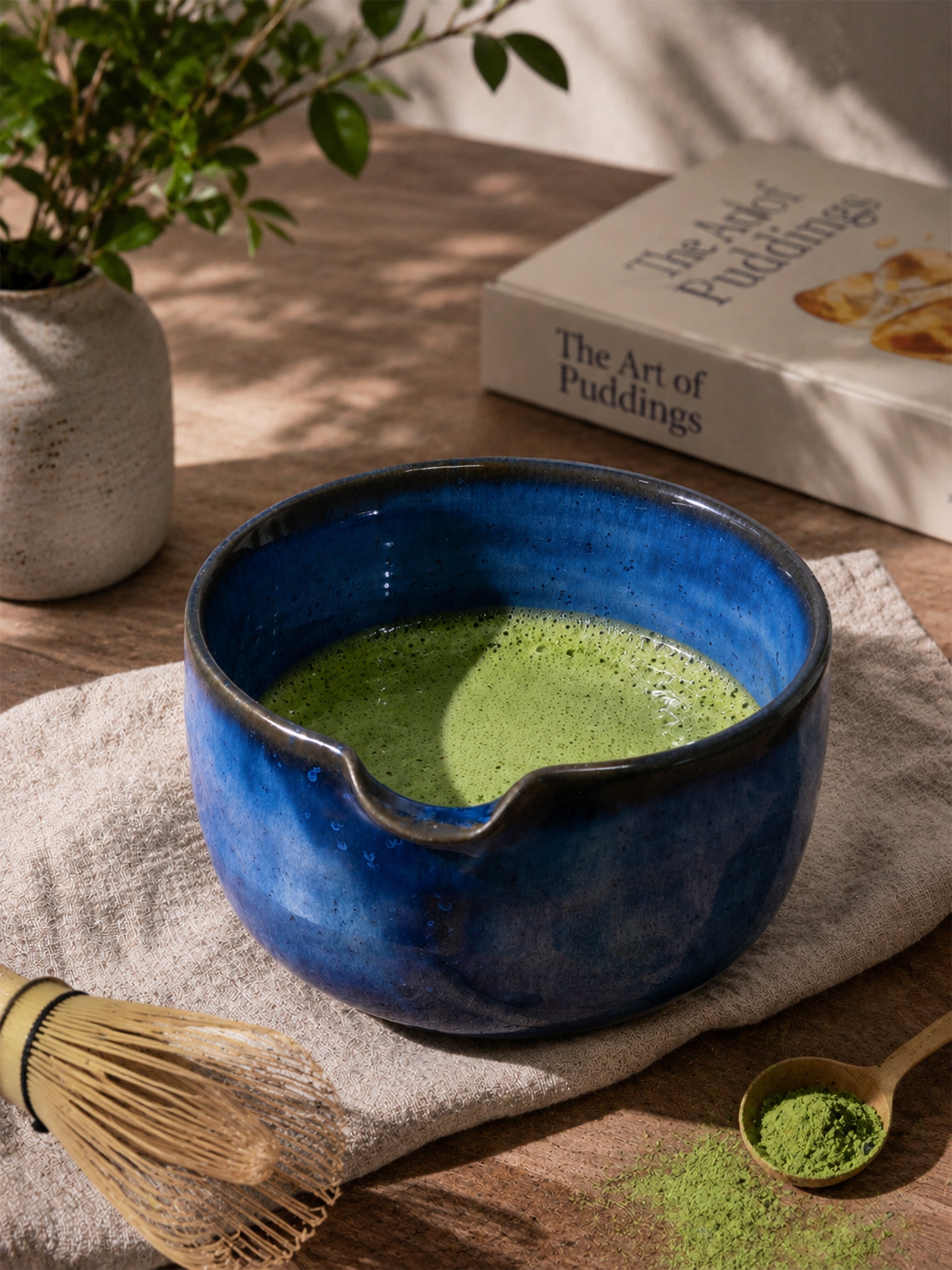 Handmade Ceramic Matcha Bowl – 14 oz Modern Chawan