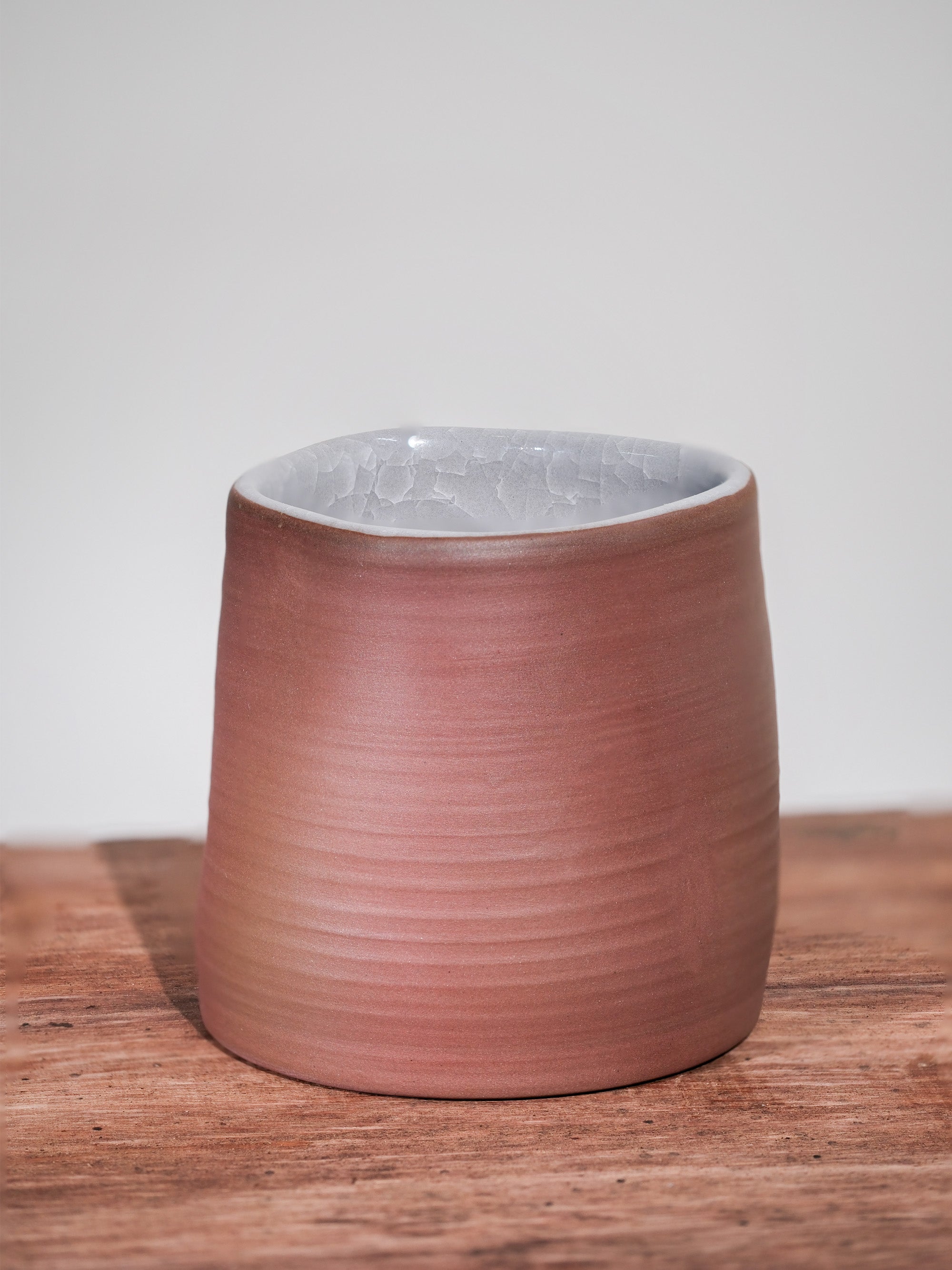 Handmade Ceramic Coffee Cup – 7 oz Snowflake Glaze