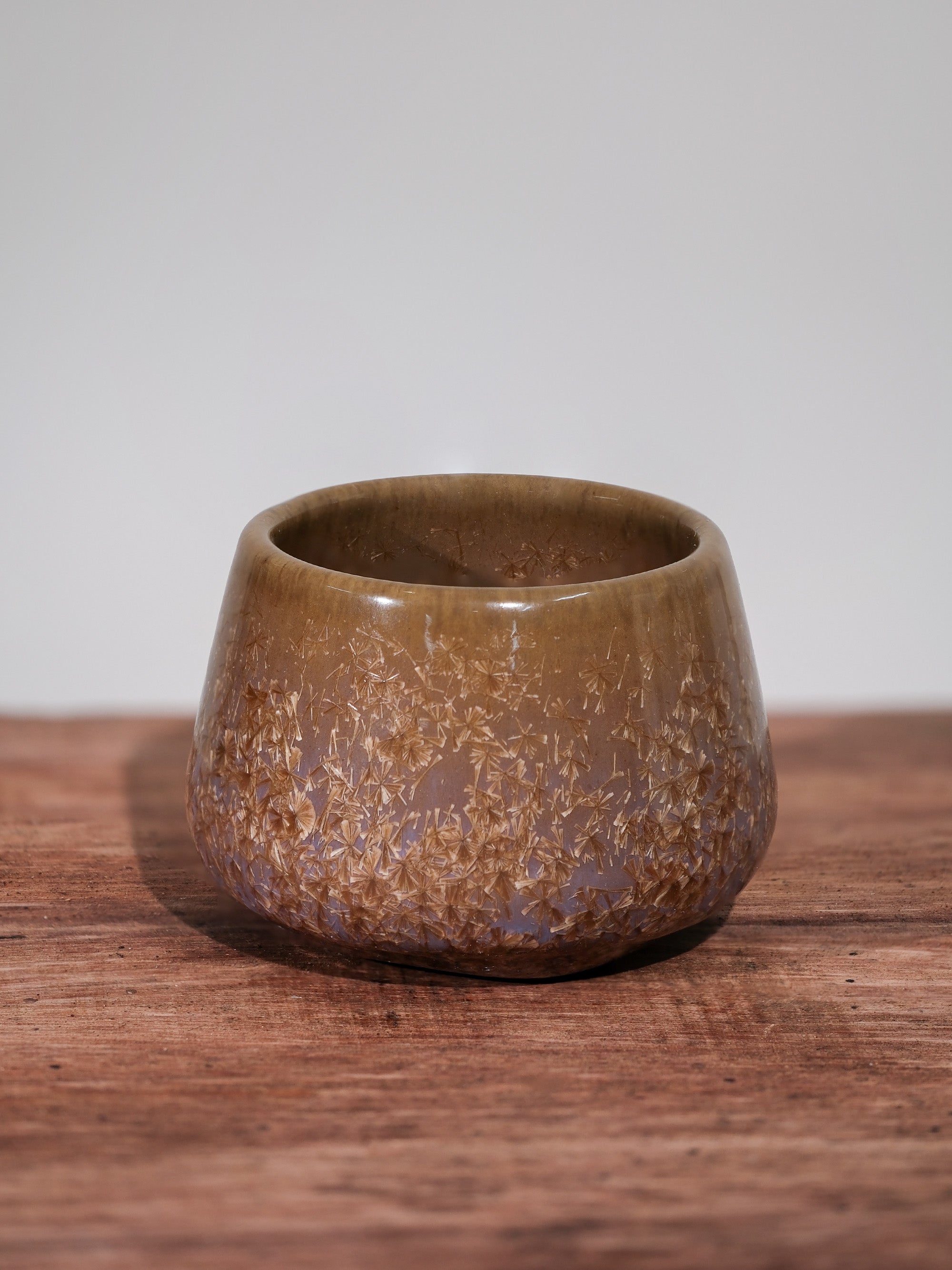 Handmade Ceramic Espresso Cup – 3 oz Golden Bloom
