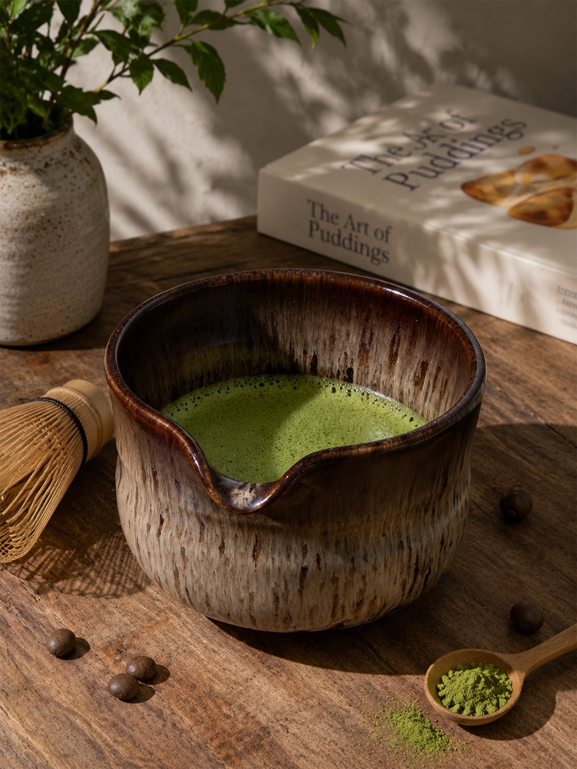 Handmade Ceramic Matcha Bowl – 14 oz Modern Chawan