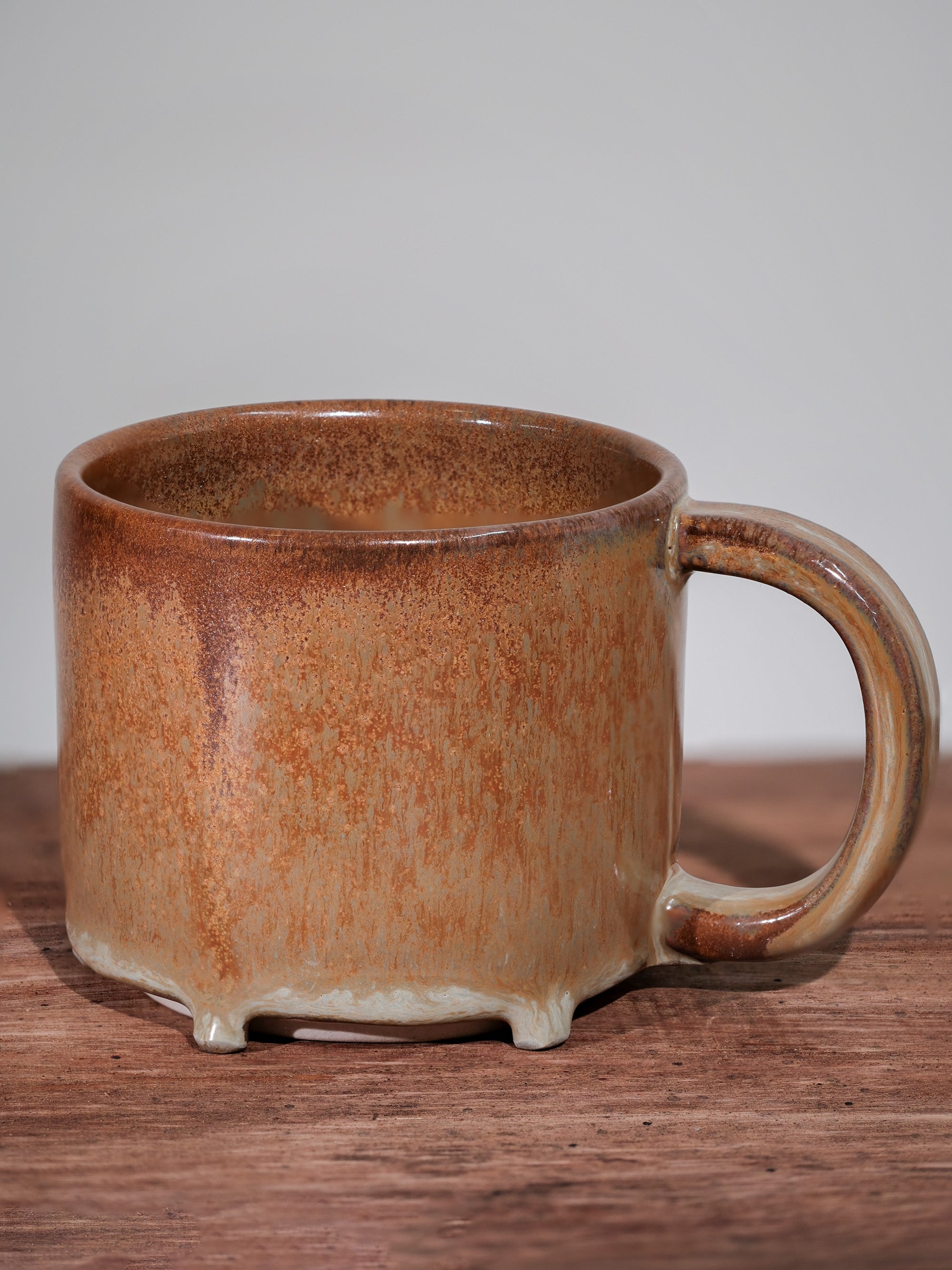 Handmade Ceramic Coffee Mug with Handle – 8 oz Artisan Handle