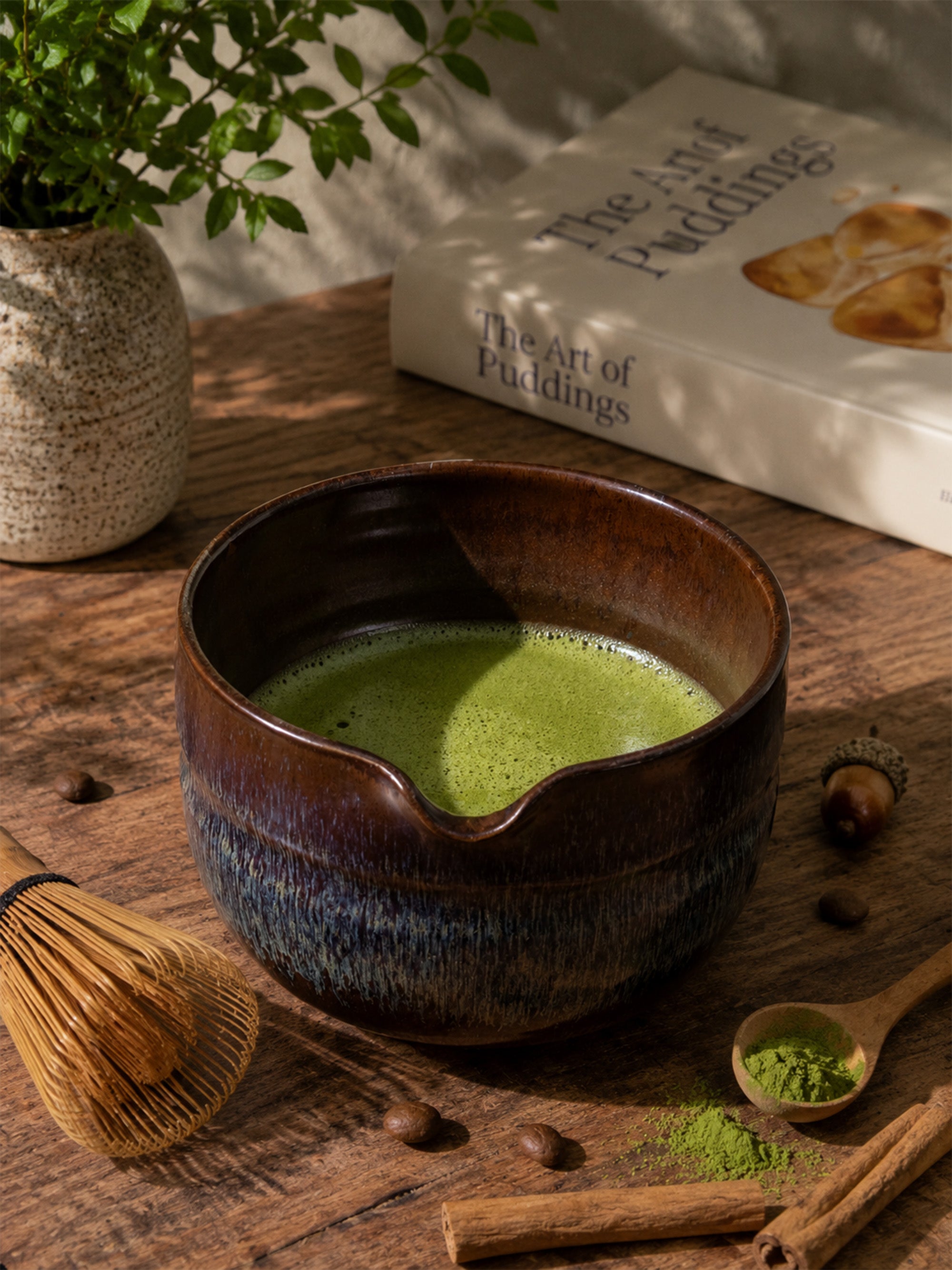 Handmade Ceramic Matcha Bowl – 14 oz Modern Chawan