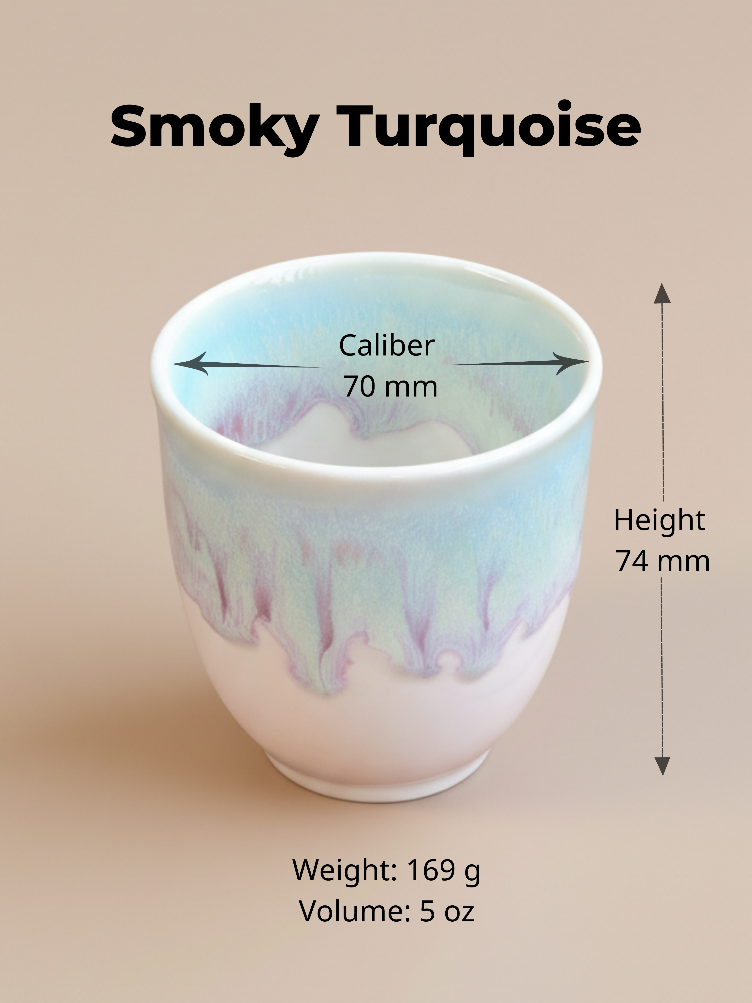 Handmade Ceramic Cappuccino Cup 5 oz – Handleless Coffee Cup