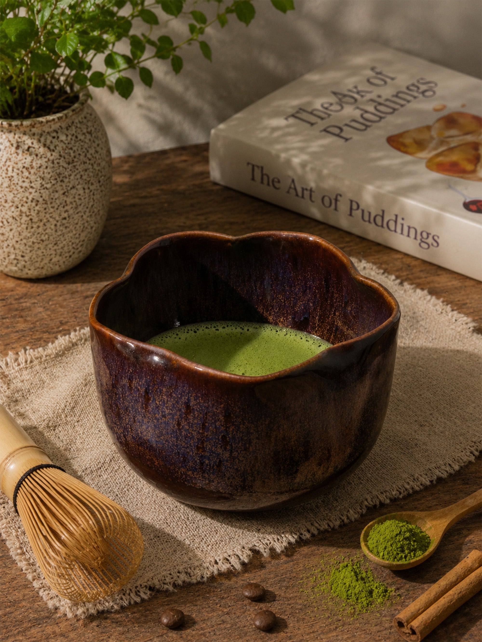 Handmade Ceramic Matcha Bowl – 14 oz Classic Chawan