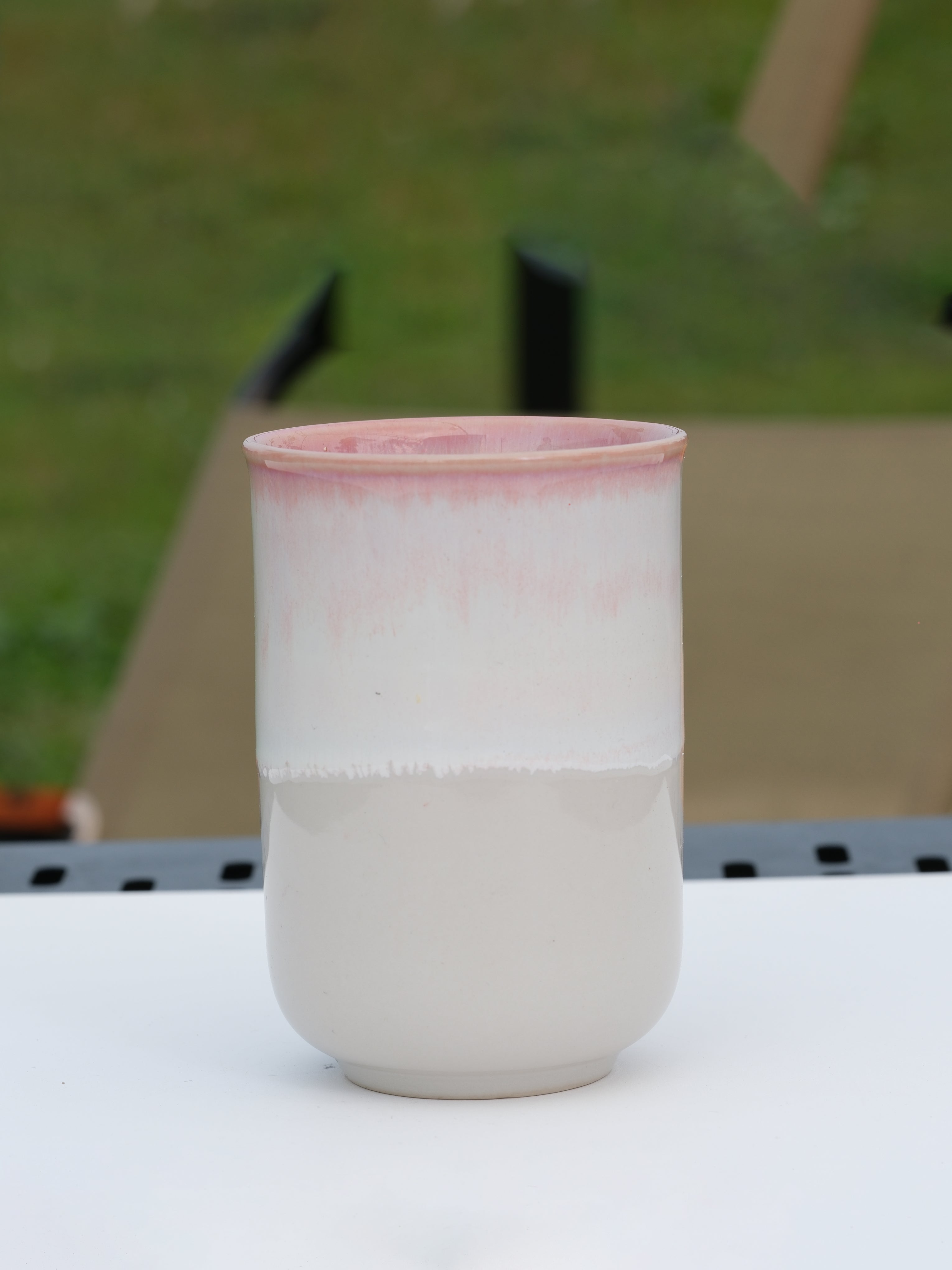 Large Handmade Ceramic Mug 17 oz – Tall Latte Cup, Minimalist Pottery Tumbler