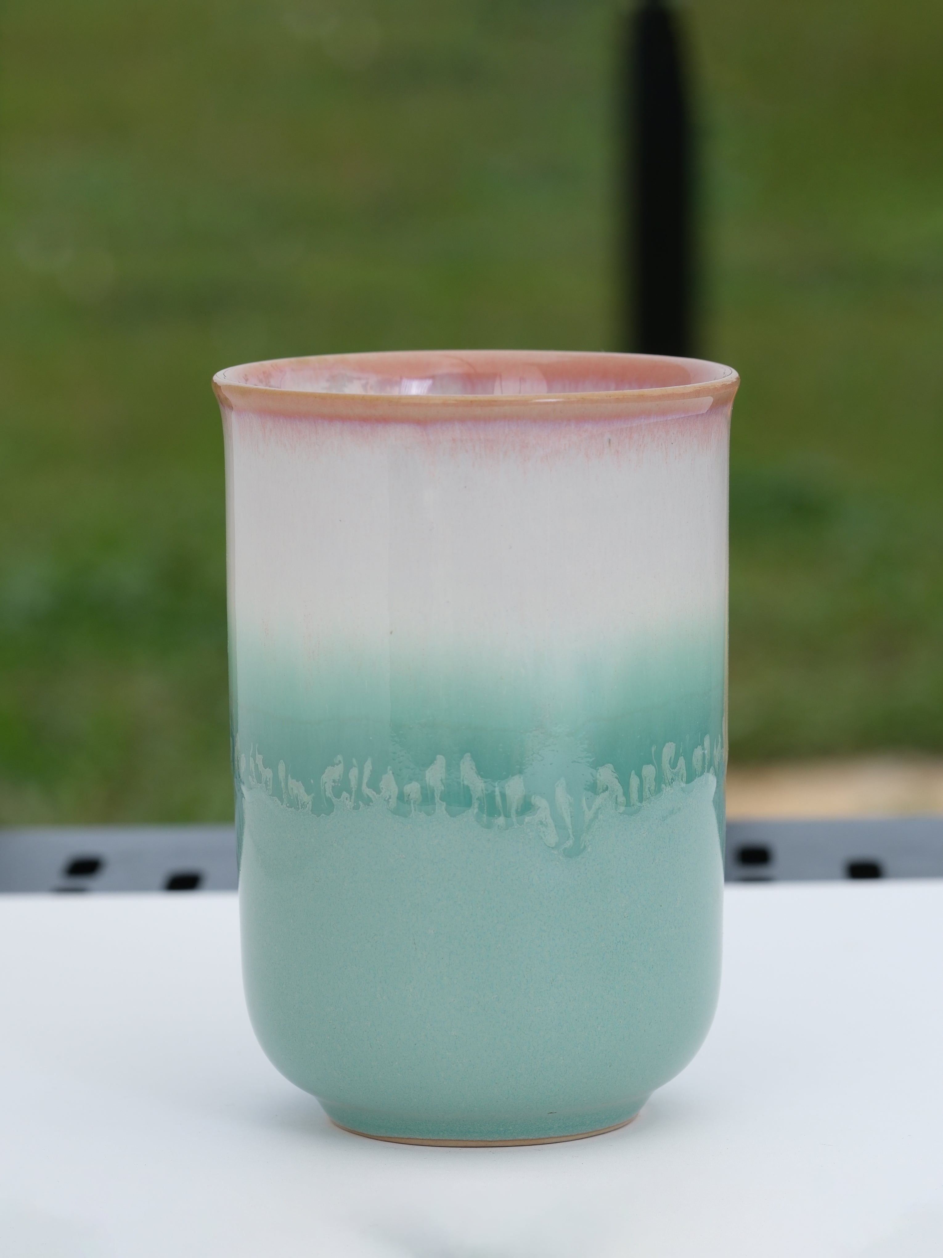 Large Handmade Ceramic Mug 17 oz – Tall Latte Cup, Minimalist Pottery Tumbler