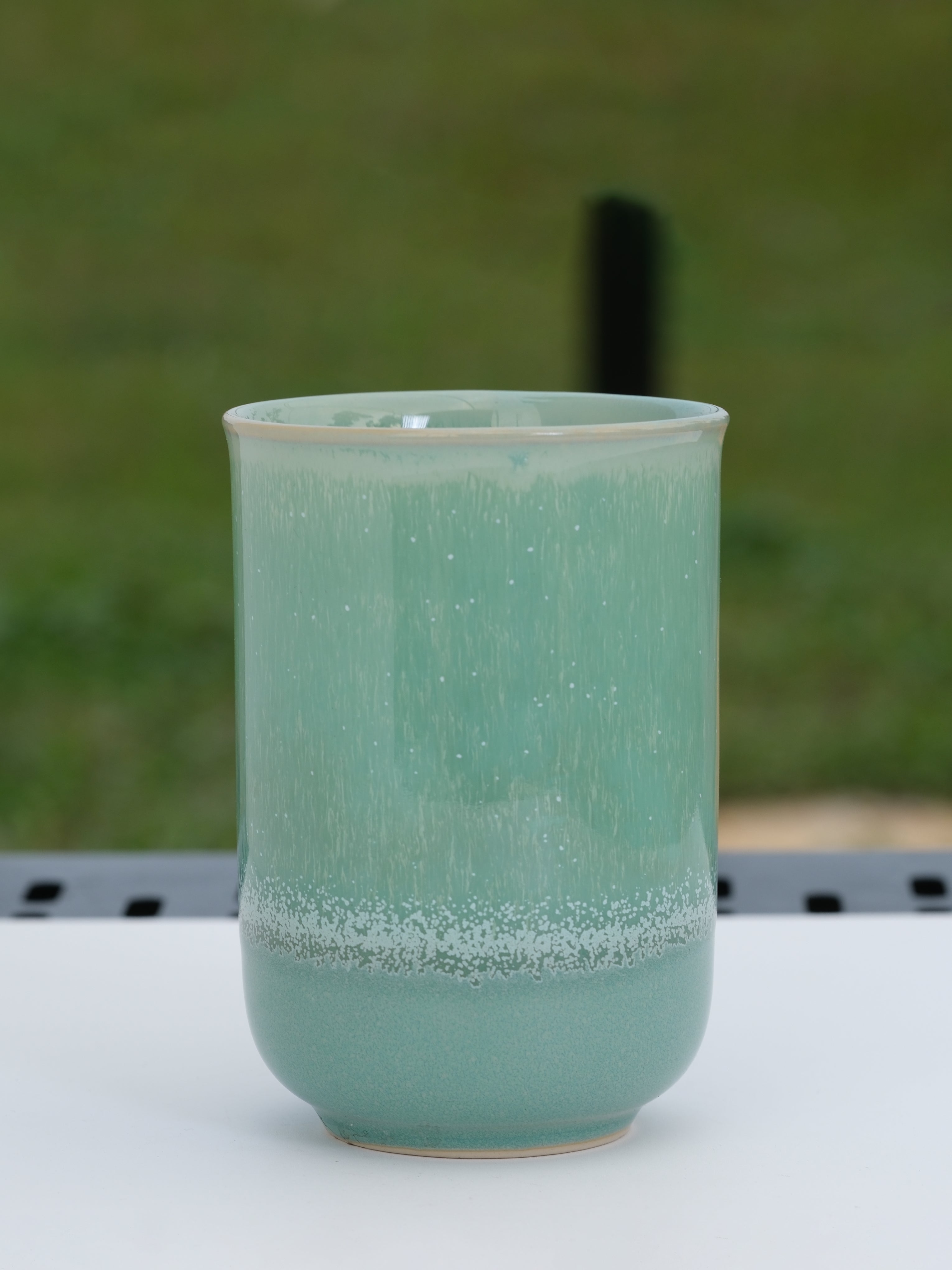 Large Handmade Ceramic Mug 17 oz – Tall Latte Cup, Minimalist Pottery Tumbler