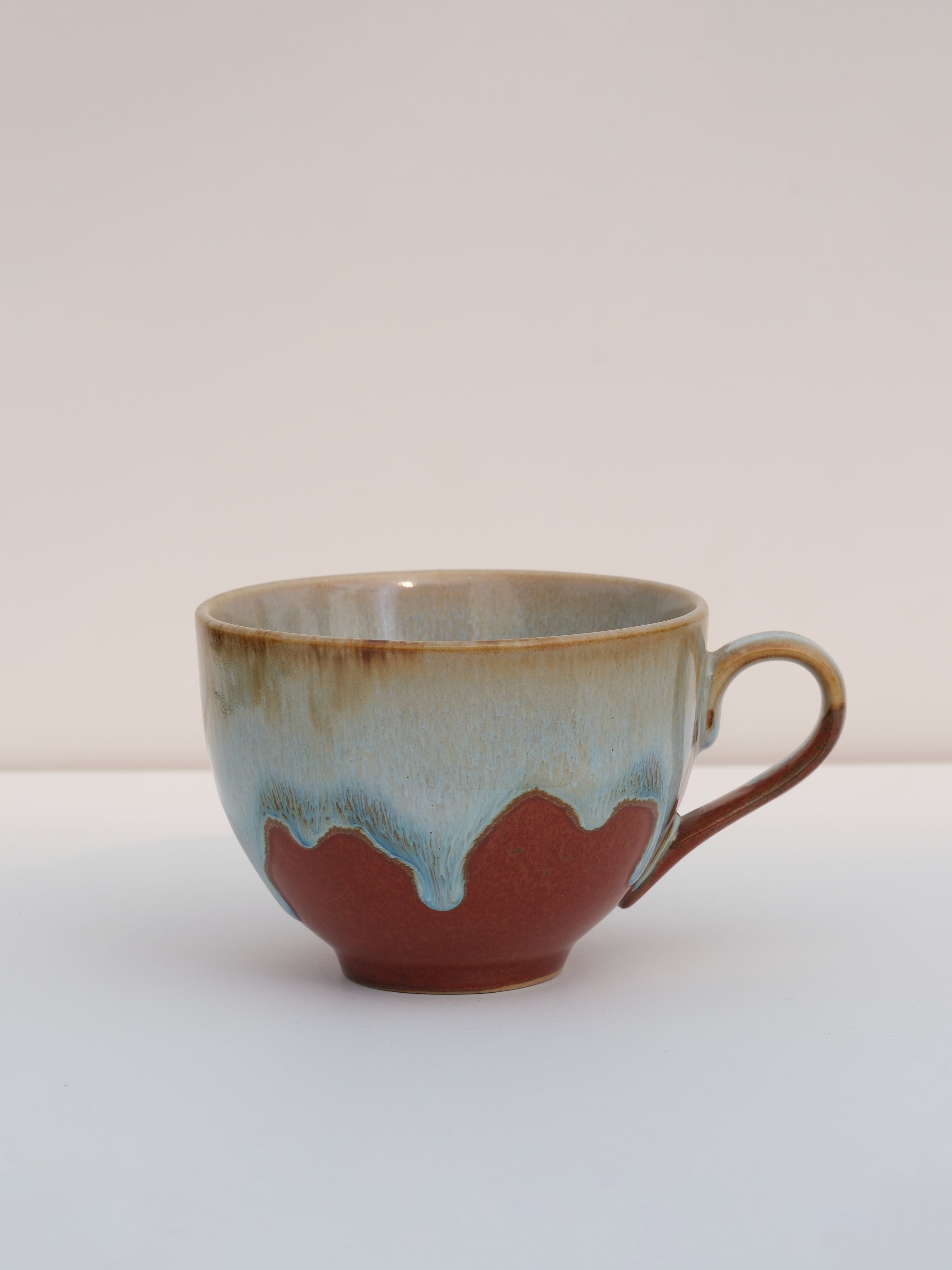 Handmade Latte Cup – Ceramic Cappuccino Mug, Wide Rim Coffee Cup