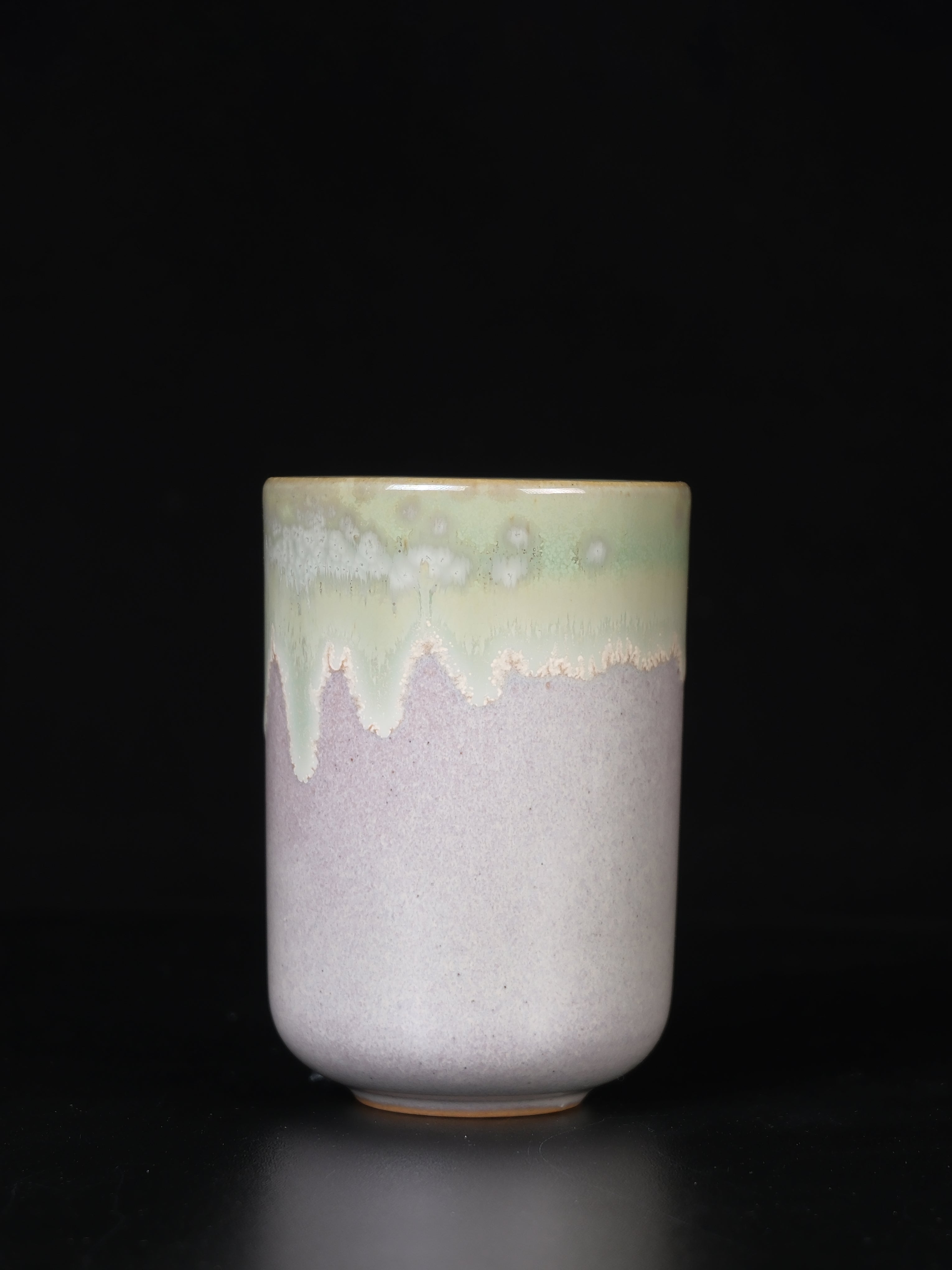 Handmade Ceramic Cup 10 oz – Handleless Coffee Mug (Japandi Style)