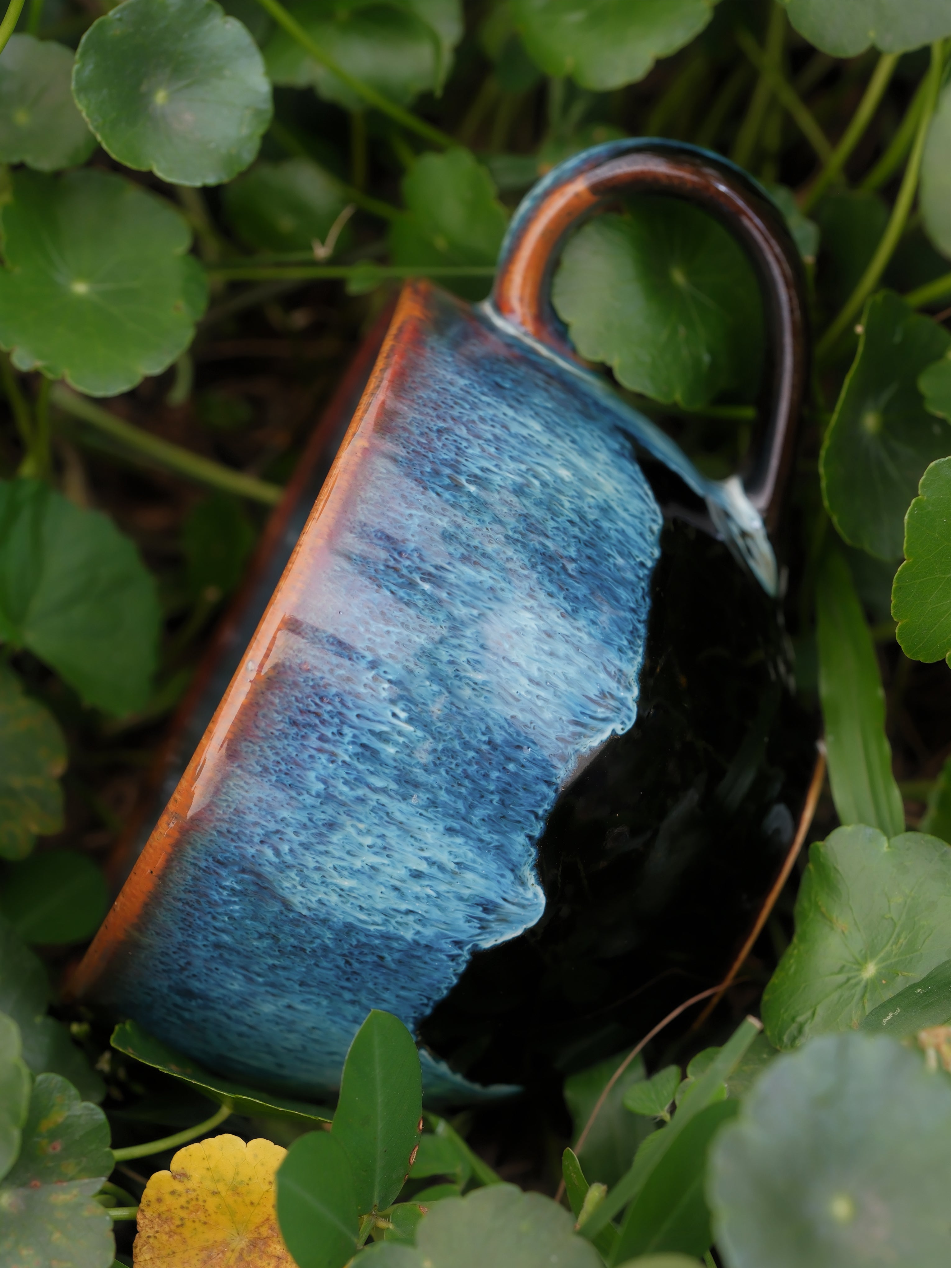 Handmade Latte Cup – Ceramic Cappuccino Mug, Wide Rim Coffee Cup