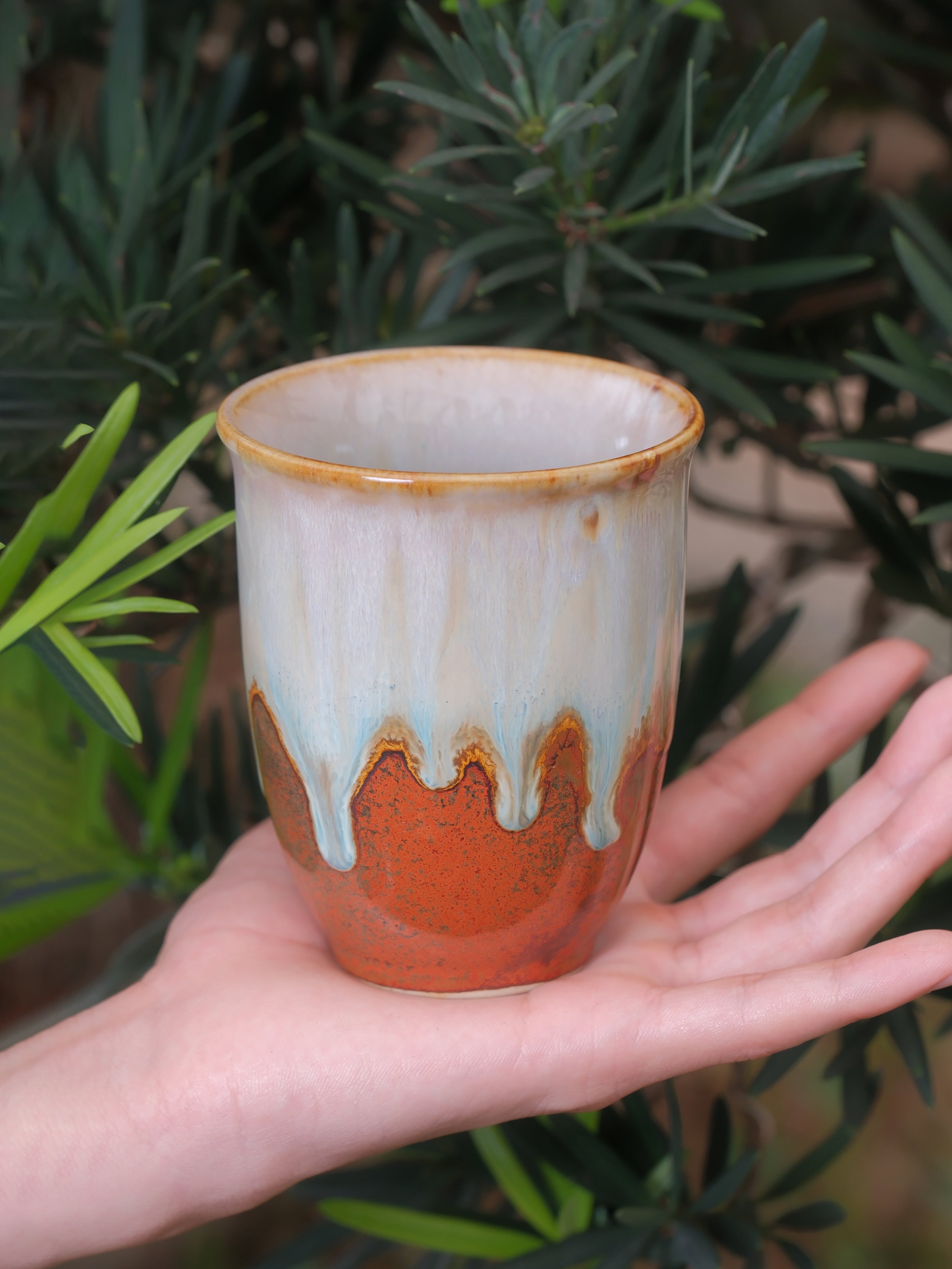 Handmade Ceramic Coffee Cup – Flared Rim Mug (10 oz)