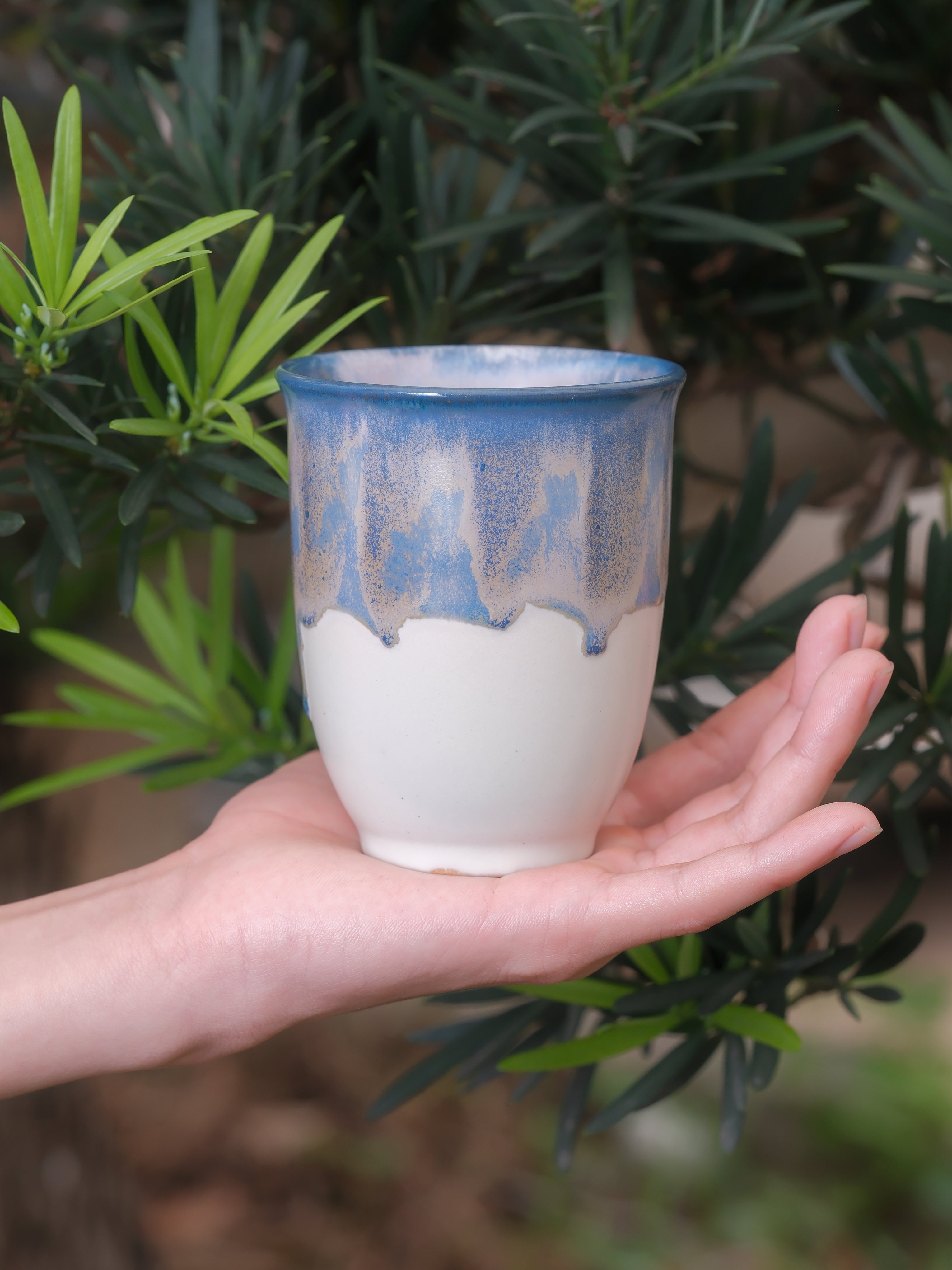 Handmade Ceramic Coffee Cup – Flared Rim Mug (10 oz)
