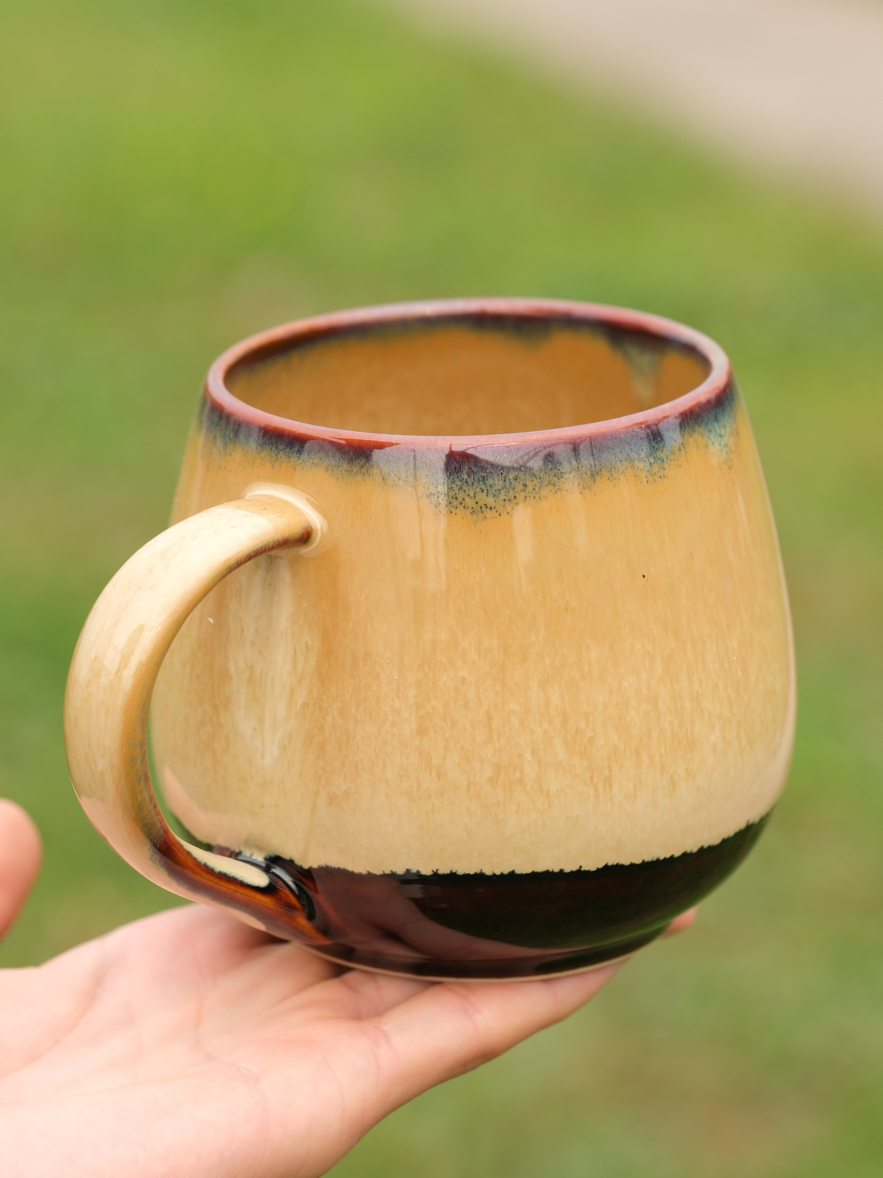 Large Handmade Ceramic Mug 16 oz & 9 oz – Pottery Coffee Cup