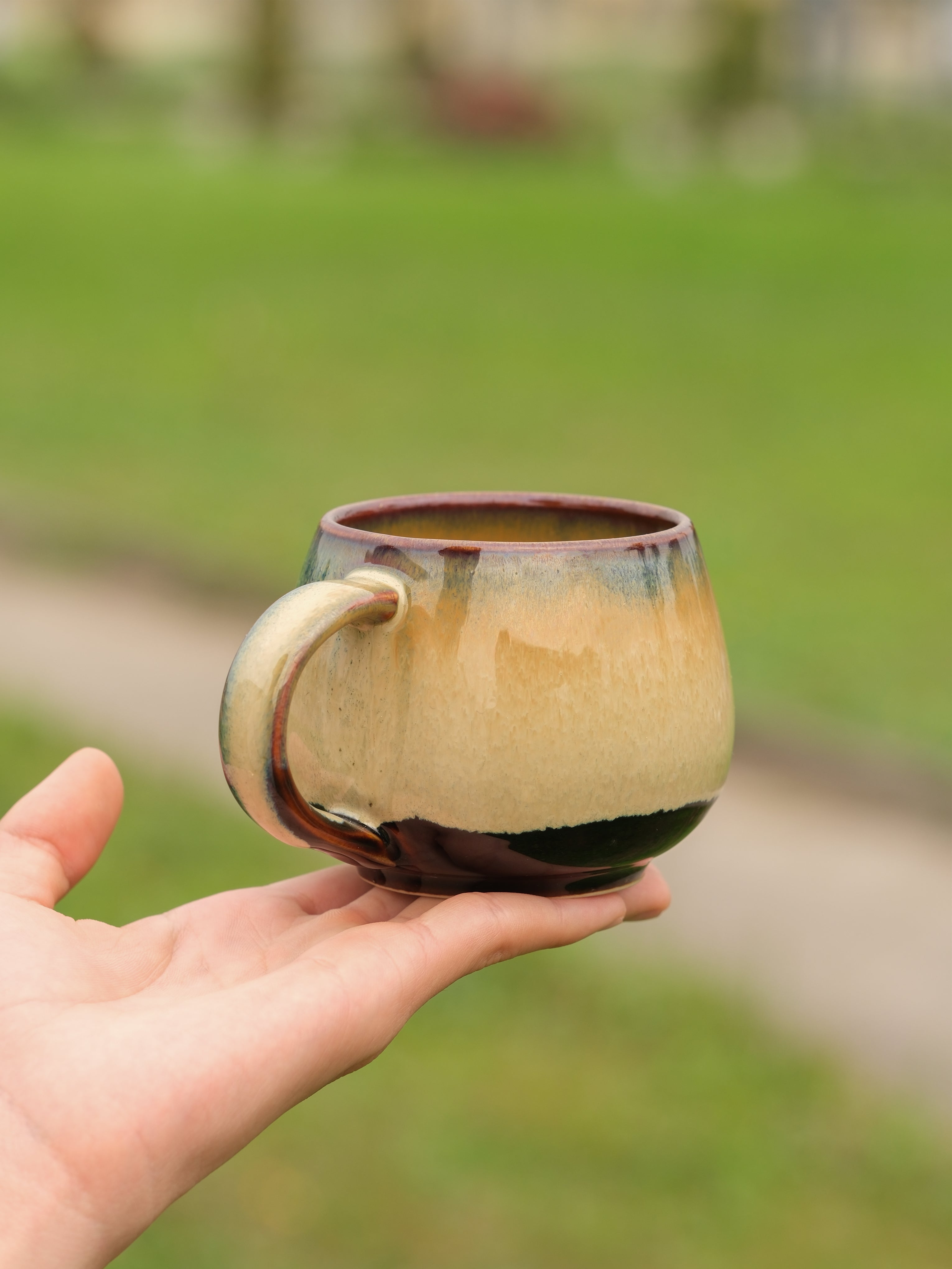 Large Handmade Ceramic Mug 16 oz & 9 oz – Pottery Coffee Cup