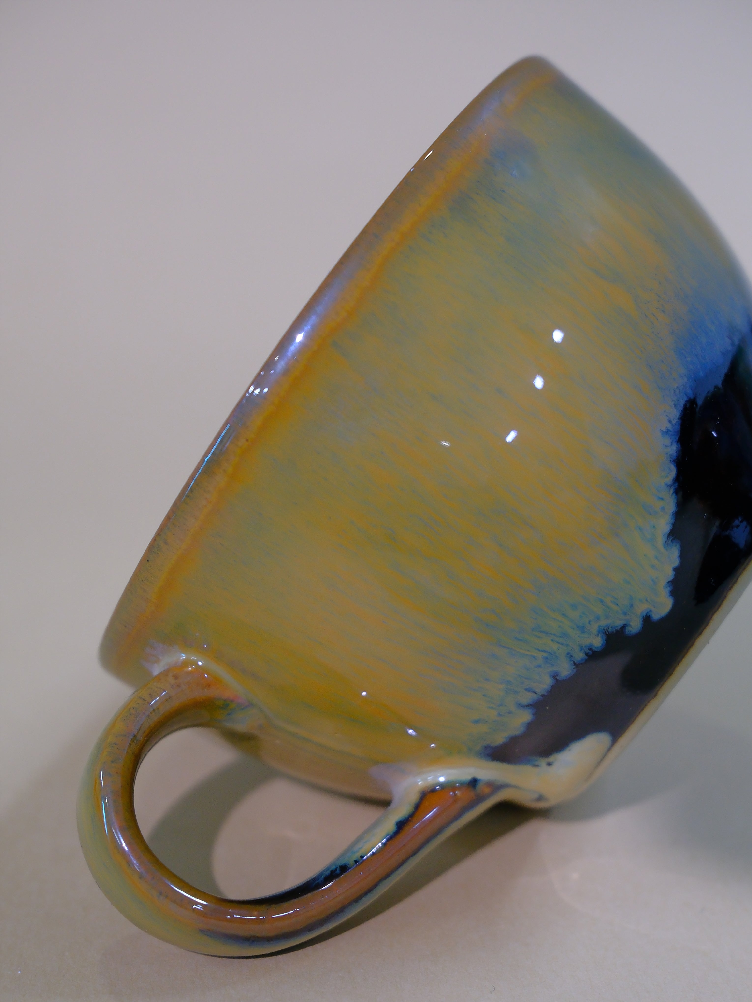 Handmade Coffee Mug 8 oz – Wide Rim Cappuccino Cup