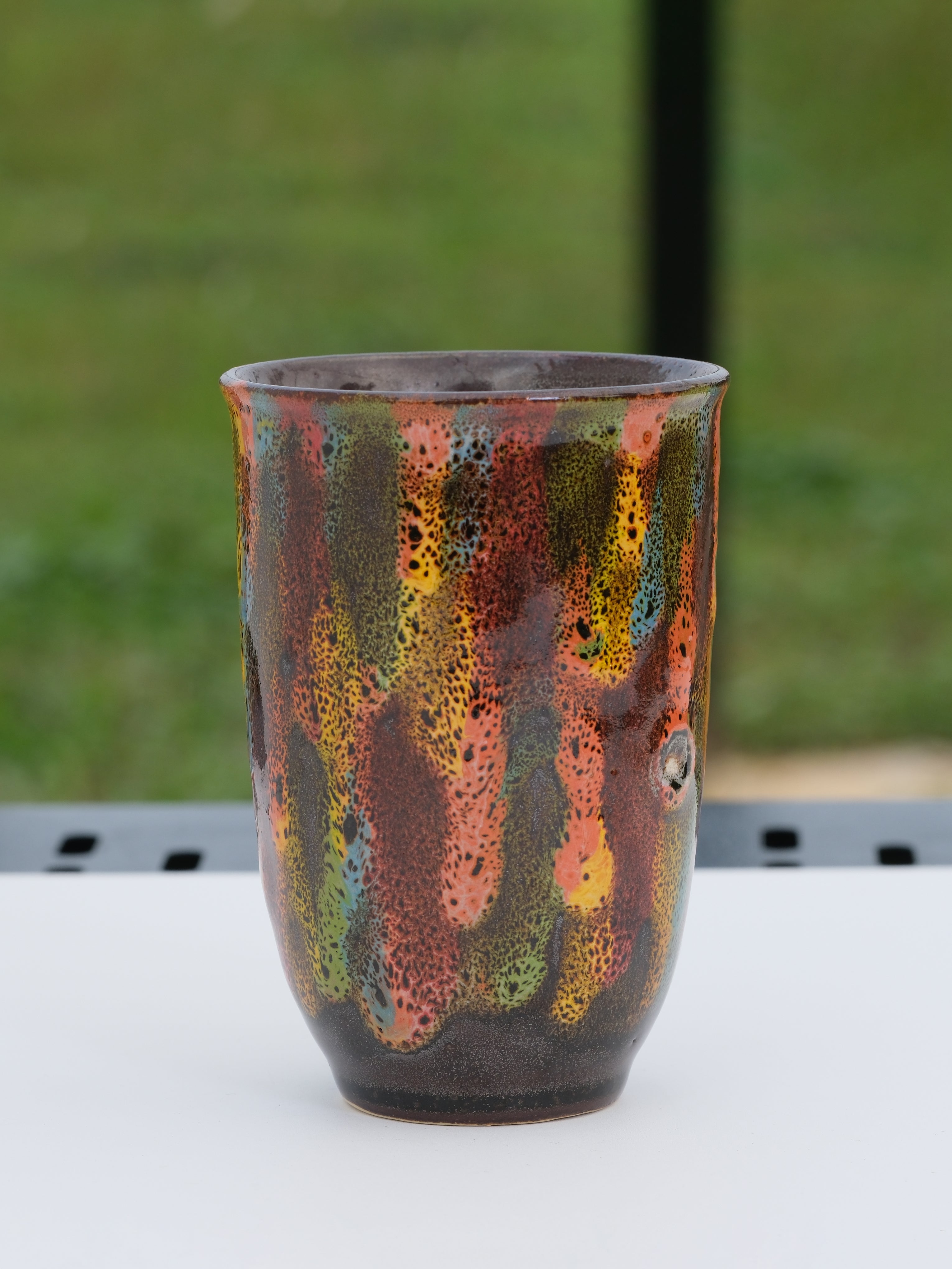 Handmade Travel Coffee Mug 12 oz – Ceramic Tumbler (No Handle)