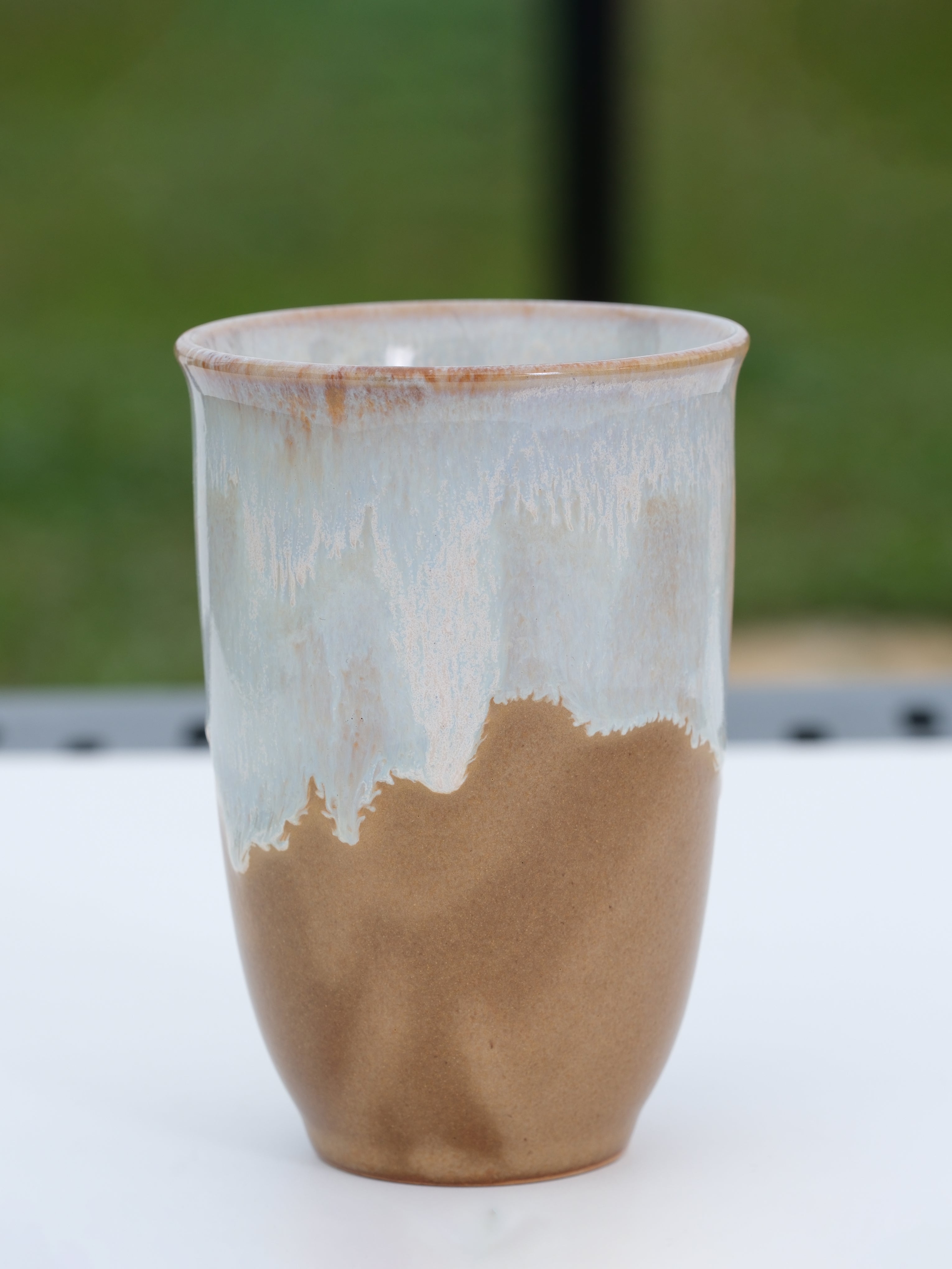 Handmade Travel Coffee Mug 12 oz – Ceramic Tumbler (No Handle)