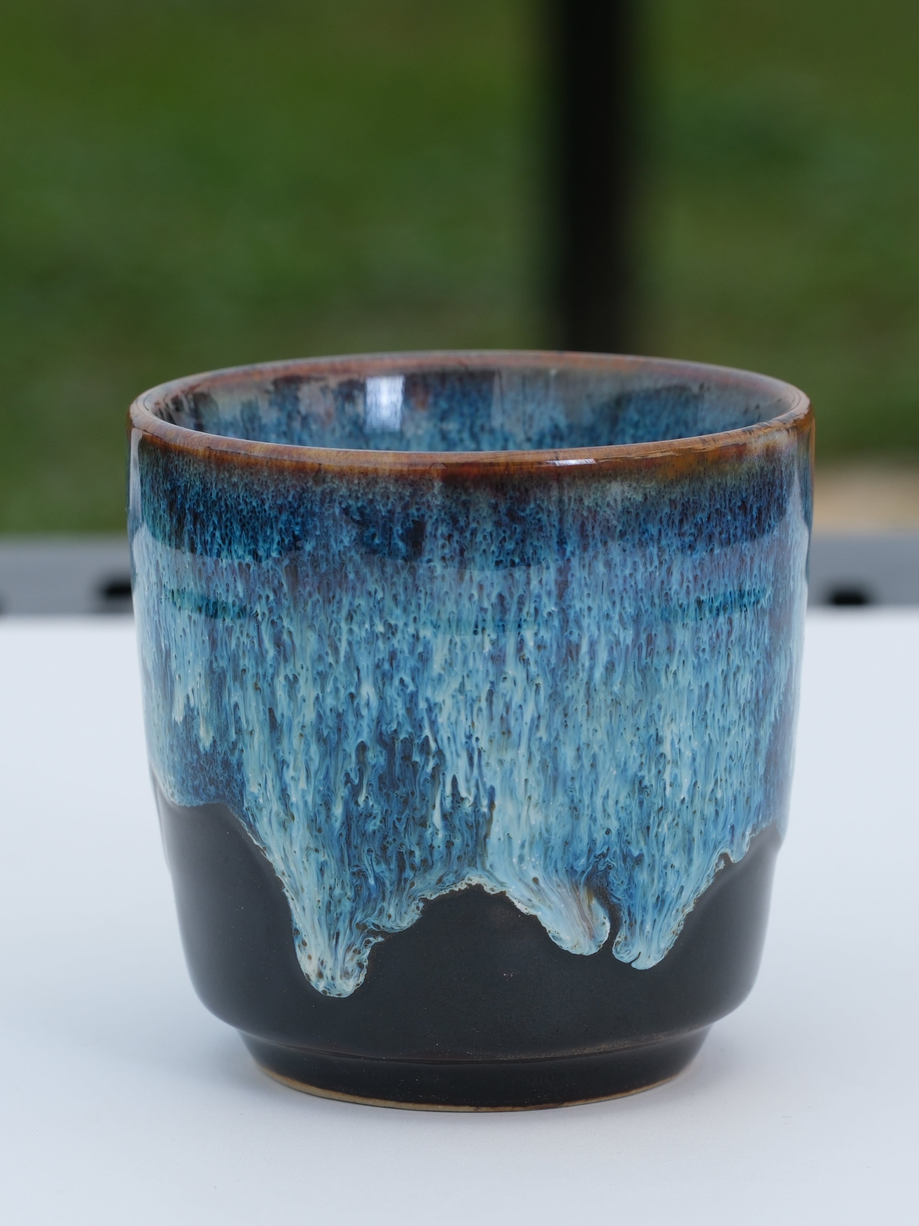 Minimalist Ceramic Mug 9 oz – Handleless Coffee Cup (Japandi Style)