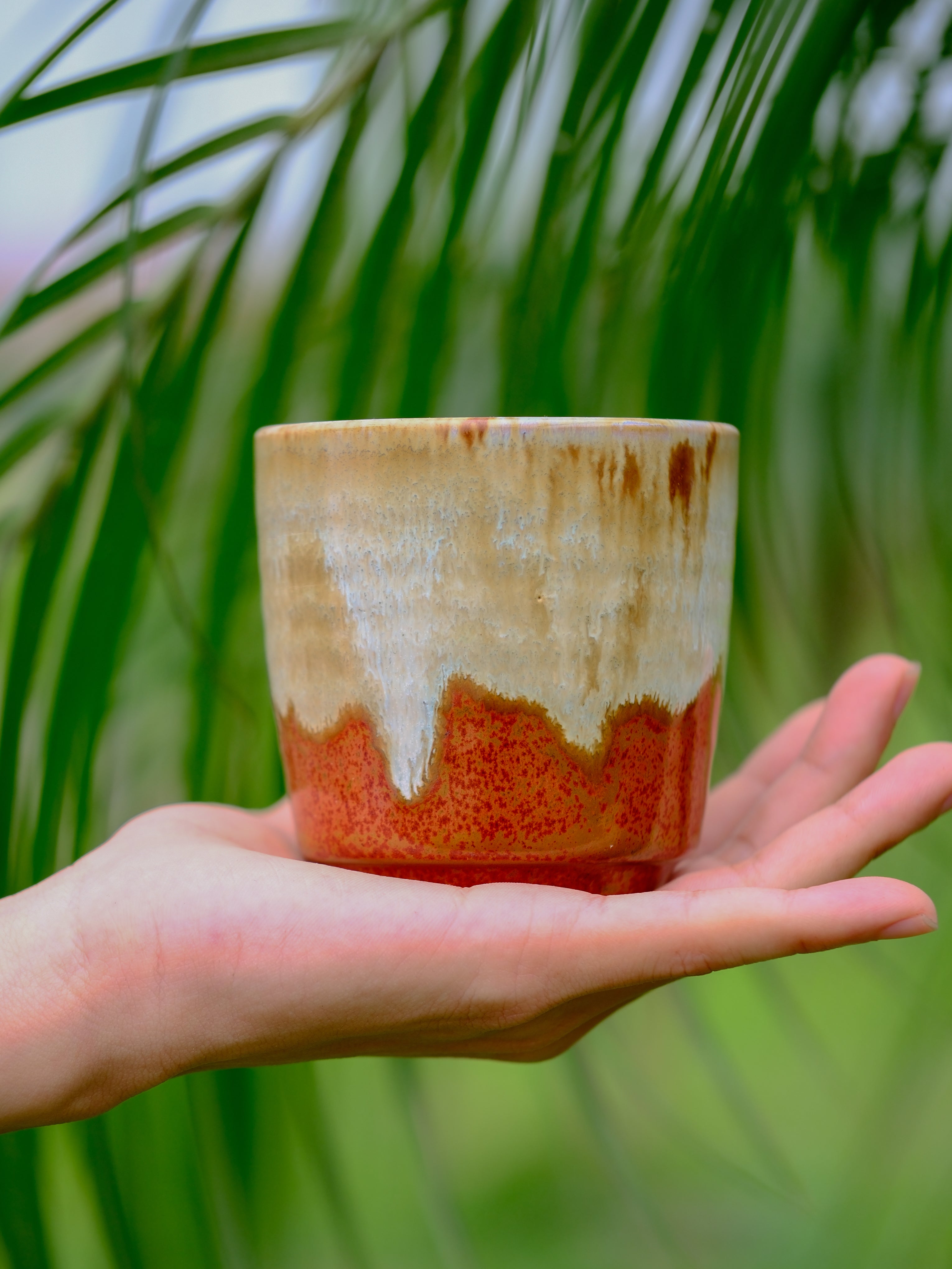 Minimalist Ceramic Mug 9 oz – Handleless Coffee Cup (Japandi Style)