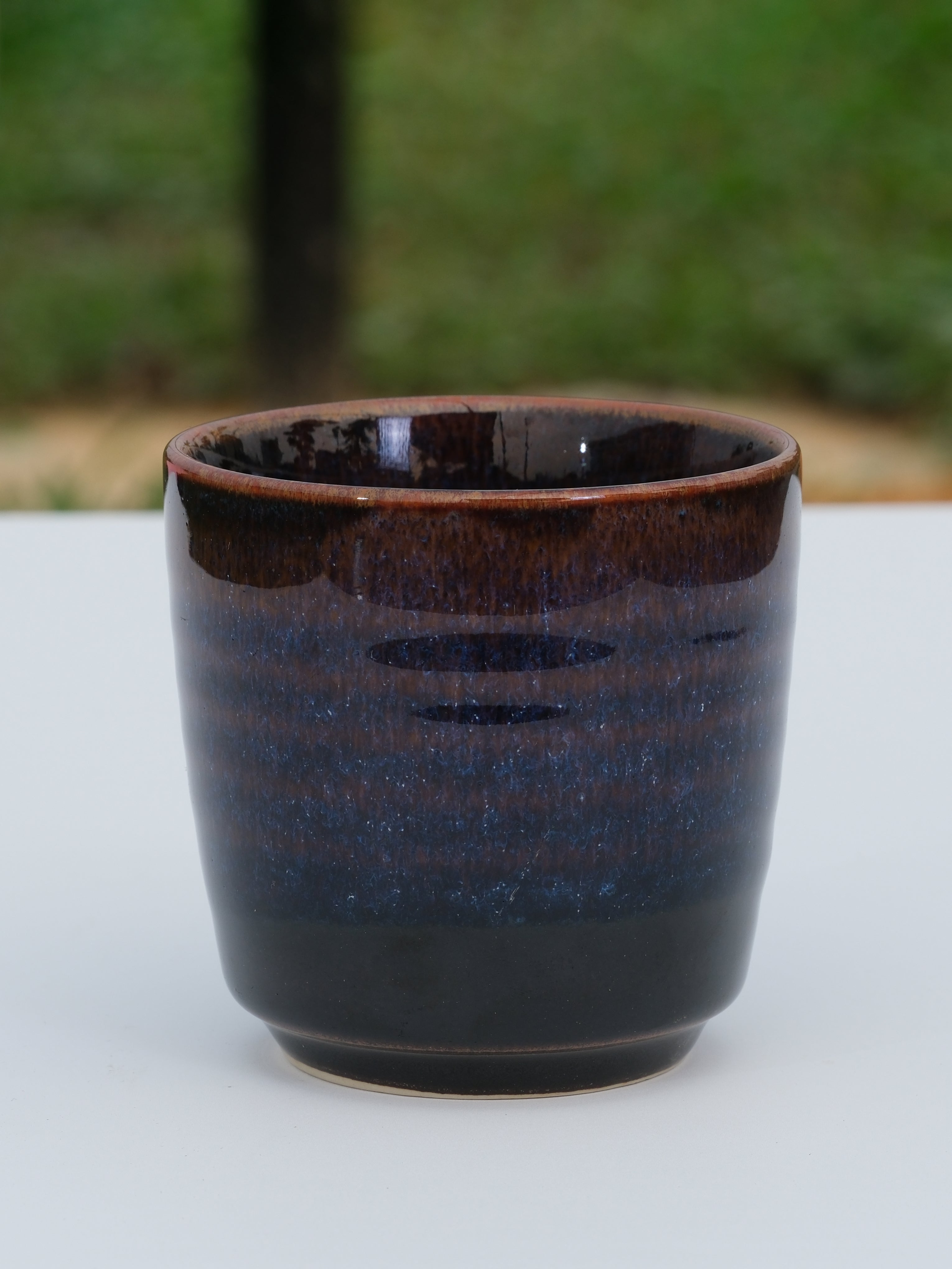 Minimalist Ceramic Mug 9 oz – Handleless Coffee Cup (Japandi Style)