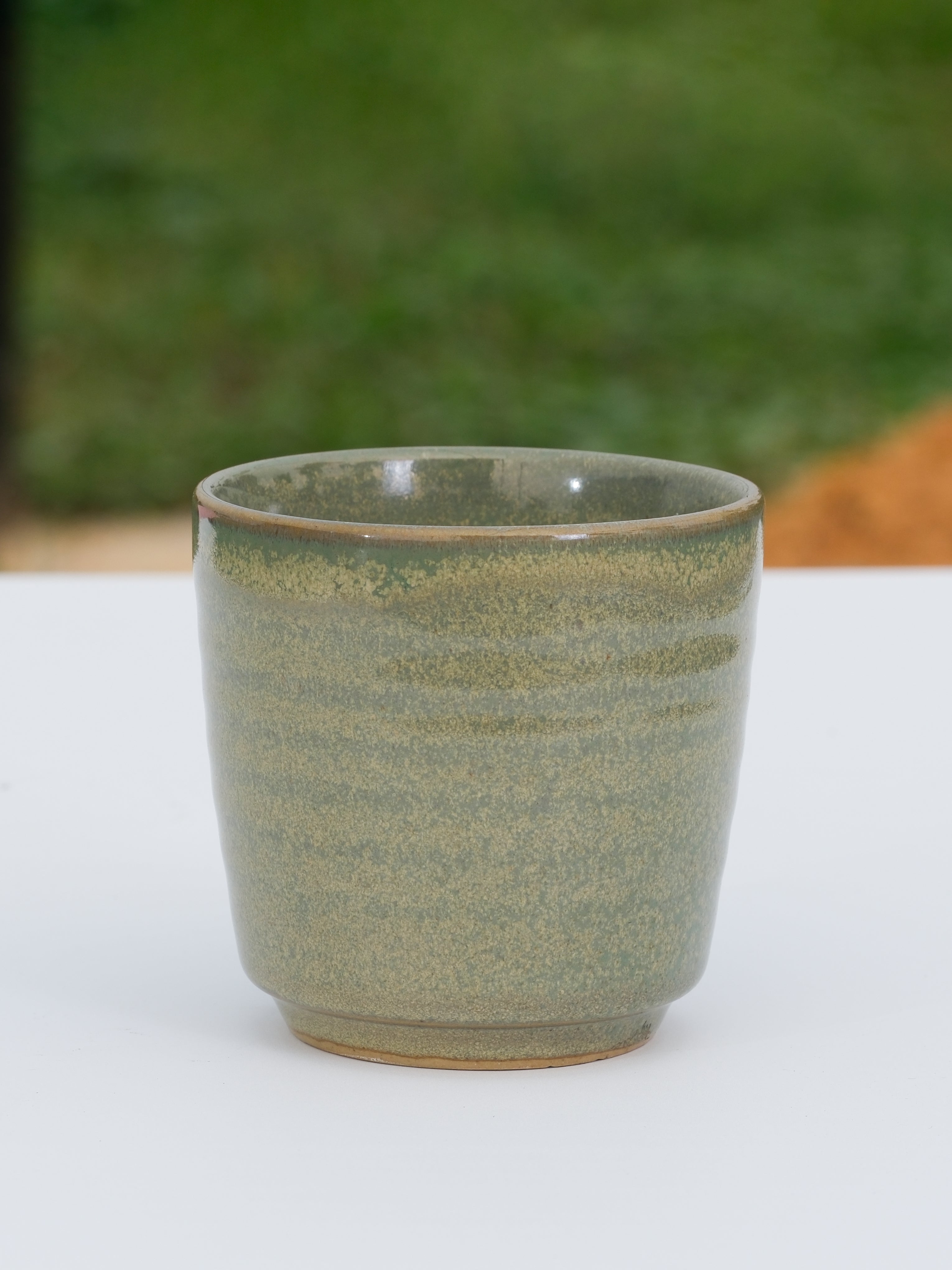 Minimalist Ceramic Mug 9 oz – Handleless Coffee Cup (Japandi Style)